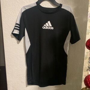 Adidas Black and White Athletic T-Shirt